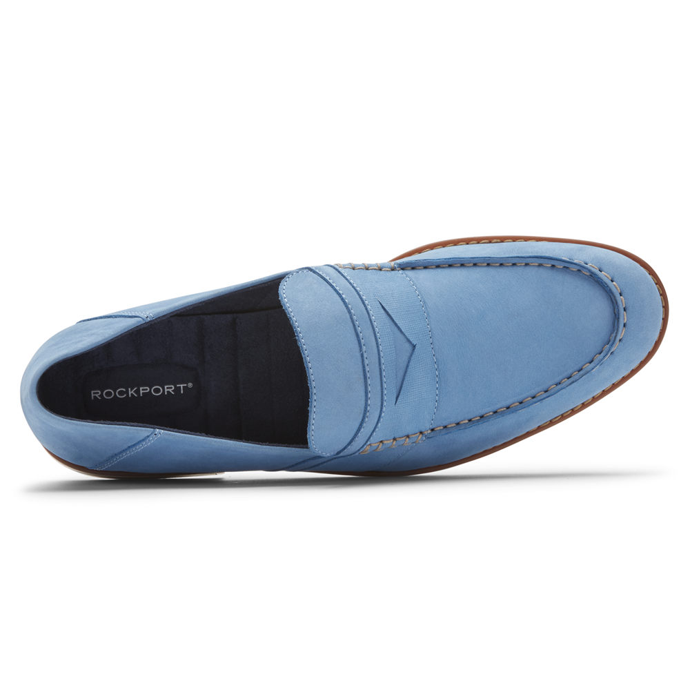 Rockport Mens Loafers Blue - Style Purpose 3 Penny - UK 369-TJEIZQ